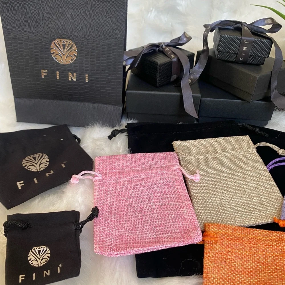 Colorful Drawstring Pouches Set